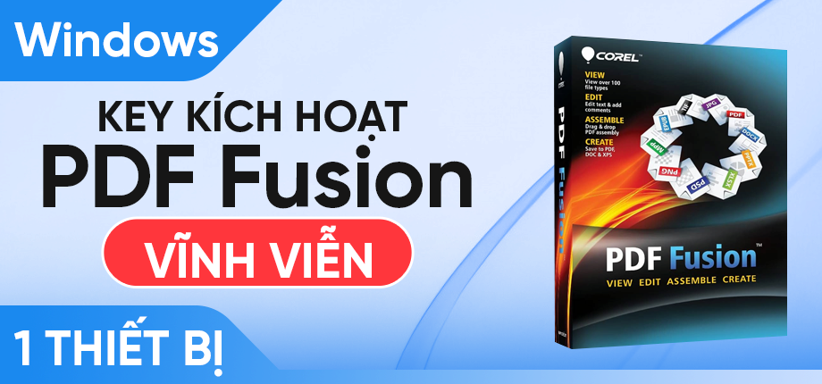 Corel PDF Fusion 1 thiết bị (Windows) - Key kích hoạt vĩnh viễn